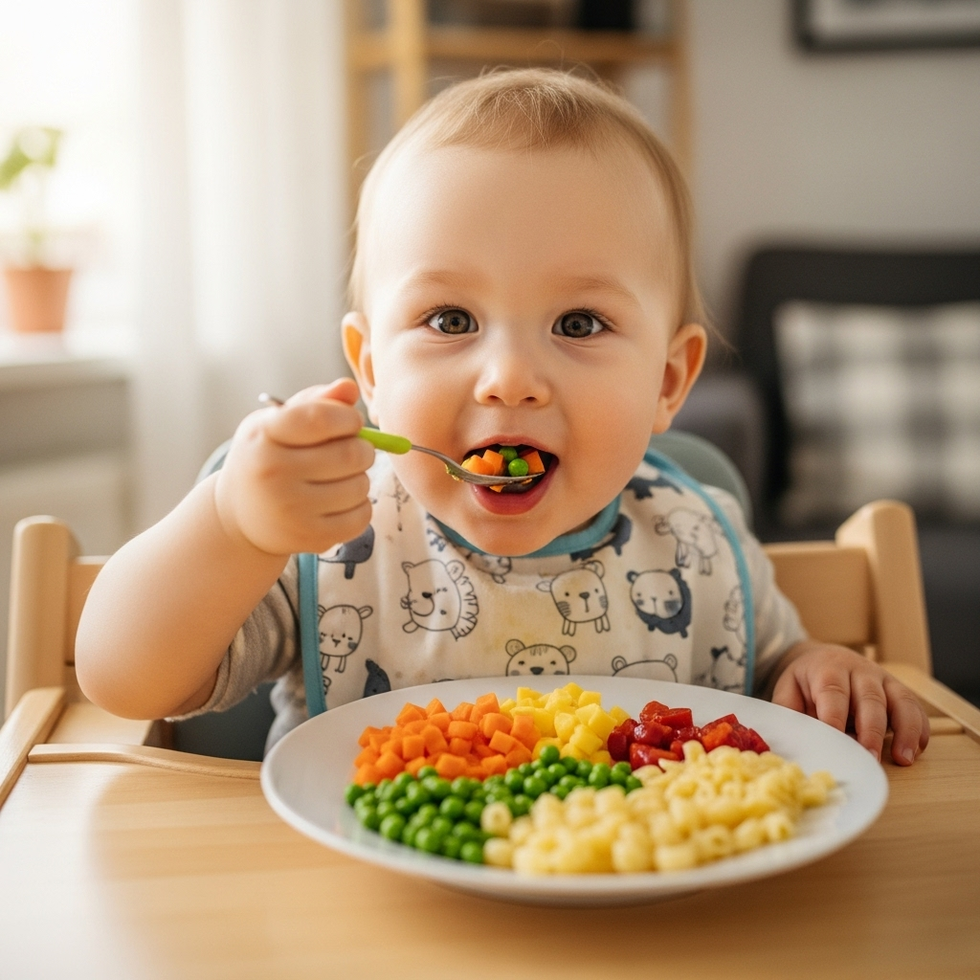 Có nên dùng gia vị nêm nếm cho trẻ nhỏ không? Trẻ dưới 1 tuổi không nên dùng các loại gia vị chứa muối, đường, bột ngọt