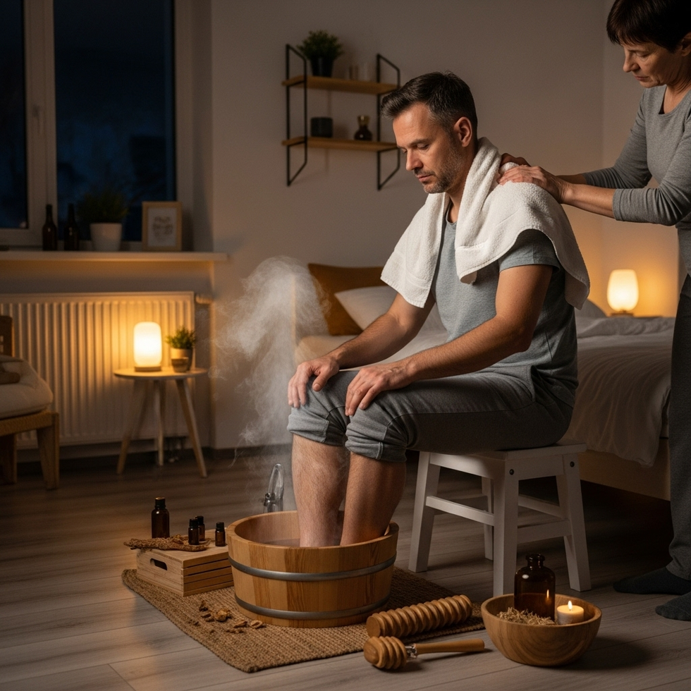 Massage, bấm huyệt và ngâm chân trước khi ngủ giai phap giup cai thien tinh trang mat ngu khong dung thuoc 3