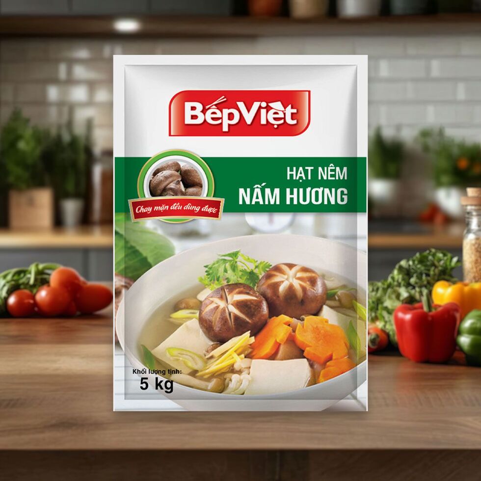 Hạt nêm chay nấm hương Bếp Việt hat nem chay nam huong bep viet
