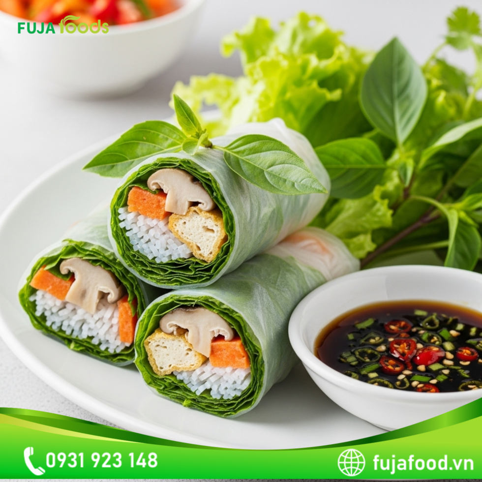 Món chay gỏi cuốn lạ miệng mon an chay goi cuon chay