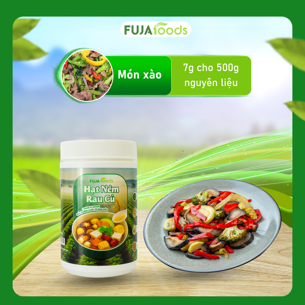 So sánh hạt nêm rau củ FUJAFOODS và hạt nêm chay công nghiệp so sanh hat nem rau cu fujafoods va hat nem chay cong nghiep
