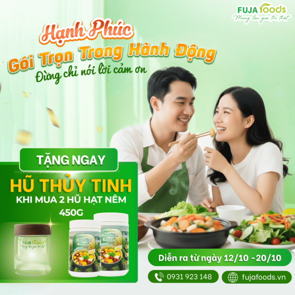 Mua Hạt nêm rau củ FujaFoods 450g tặng ngay hũ thủy tinh cao cấp