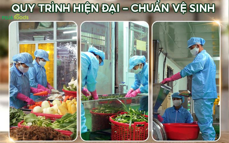 Quy tình sản xuất hạt nêm rau củ Fujafoods