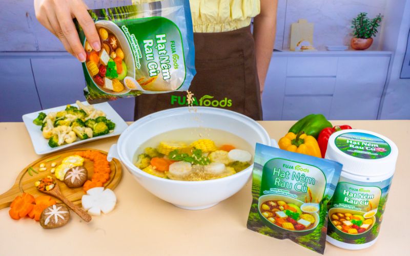 Hướng dẫn sử dụng hạt nêm rau củ Fujafoods 