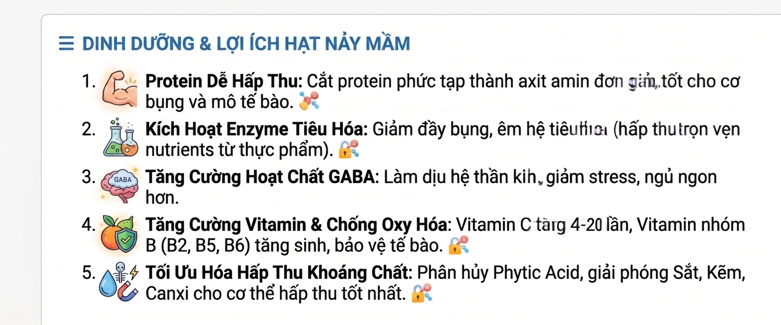 Tác dụng của hạt nảy mầm