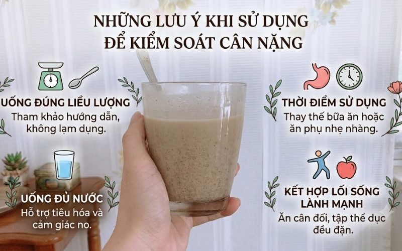 Những lưu ý khi sử dụng để kiểm soát cân nặng