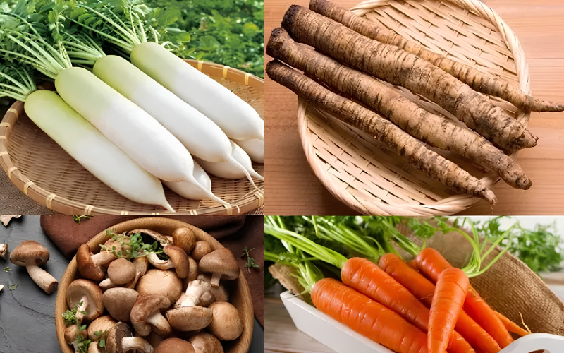 Nguyên liệu nấu canh dưỡng sinh Nhật Bản