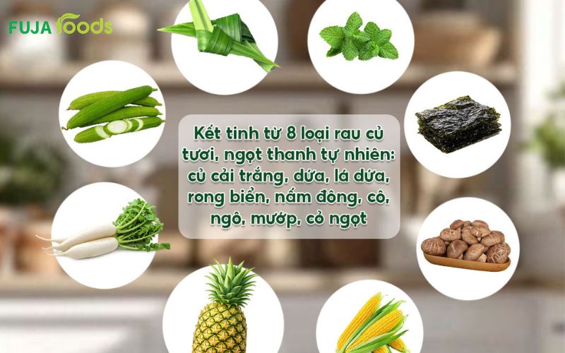 Thành phần hạt nêm rau củ FUJAFOODS