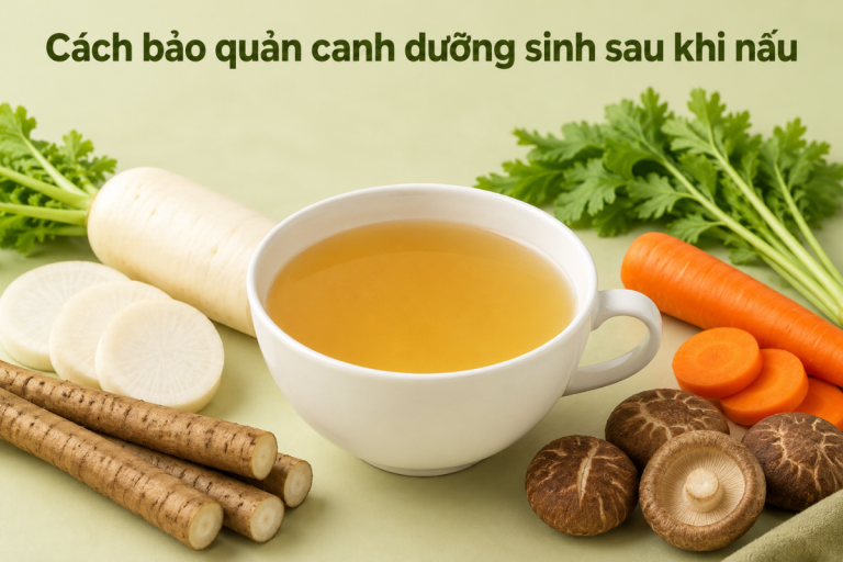 Cách bảo quản canh dưỡng sinh sau khi nấu trong hộp kín