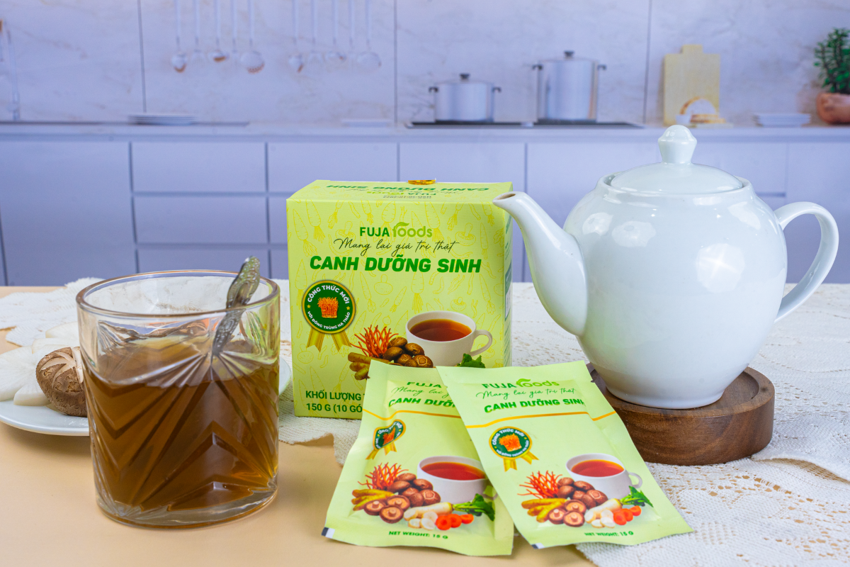 Canh Dưỡng Sinh FUJAFOODS dạng gói từ 5 nguyên liệu thực vật